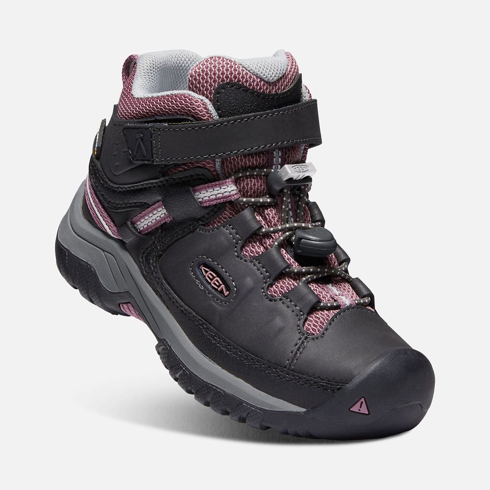 Botas de Seguridad Keen Mexico Negros/Rosas - Niños Targhee Waterproof - EQ8710934